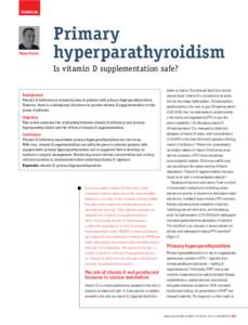 clinical  Wayne Rankin Primary hyperparathyroidism