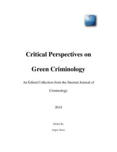 Law enforcement / Science / Forensic psychology / Environmental justice / Environmental crime / Index of criminology articles / Critical criminology / Criminology / Environment / Environmental law