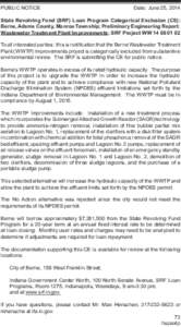 PUBLIC NOTICE				  Date: June 25, 2014 State Revolving Fund (SRF) Loan Program Categorical Exclusion (CE): Berne, Adams County, Monroe Township; Preliminary Engineering Report: