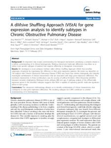 Smoking / Medicine / Gene expression / Microarrays / Respiratory therapy / Chronic obstructive pulmonary disease / Significance analysis of microarrays / Acute exacerbation of chronic obstructive pulmonary disease / Emphysema / Pulmonology / Biology / Chronic lower respiratory diseases