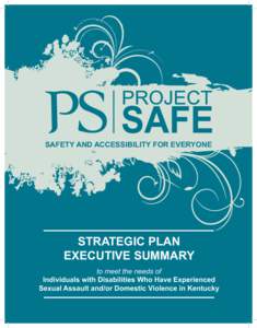 SAFETY AND ACCESSIBILITY FOR EVERYONE  STRATEGIC PLAN EXECUTIVE SUMMARY to meet the needs of Individuals with Disabilities Who Have Experienced