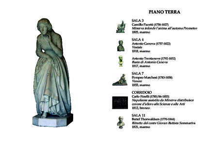 PIANO TERRA SALA 3 Camillo Pacetti[removed]Minerva infonde l’anima all’automa Prometeo 1805, marmo
