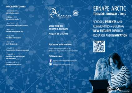 ERNAPE-ARCTIC  IMPORTANT DATES 1 December 2014 Submission starts