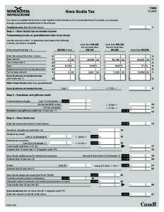 T3NS  Nova Scotia Tax T3 2005