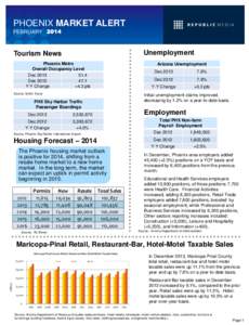 PHOENIX MARKET ALERT FEBRUARY 2014 Unemployment  Tourism News