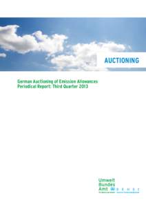 German Auctioning of Emission Allowances: third quarter 2013