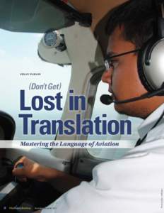 (Don’t Get)  Lost in Translation Mastering the Language of Aviation