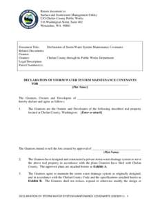 Return document to: Surface and Stormwater Management Utility C/O Chelan County Public Works 316 Washington Street, Suite 402 Wenatchee, WA 98801