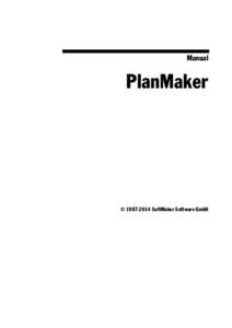 Manual  PlanMaker © SoftMaker Software GmbH