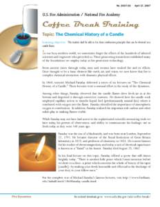 Coffee Break Training Bulletin: The Chemical History of a Candle