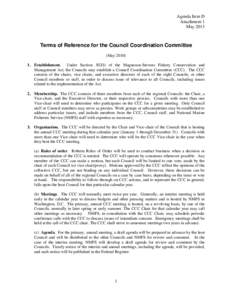 Agenda Item D Attachment 1 May 2013 Terms of Reference for the Council Coordination Committee (May 2010)