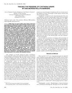 Proc. Fla. State Hort. Soc. 118:[removed]TRACING THE PEDIGREE OF CYNTHIANA GRAPE