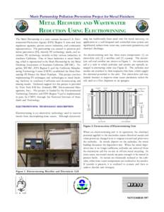 Metal Recovery and Wastewater Reduction Using Electrowinning, Merit Partnership Pollution Prevention Project for Metal Finishers