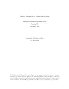 Board of Governors of the Federal Reserve System  International Finance Discussion Papers Number 775 September 2003