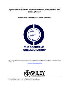 Speed cameras for the prevention of road traffic injuries and deaths