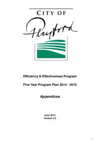 Efficiency and Effectiveness                           Program Investment[removed]