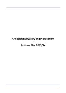 Armagh Observatory and Planetarium Business Plan  Contents