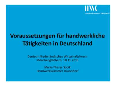 Voraussetzungen für handwerkliche Tätigkeiten in Deutschland