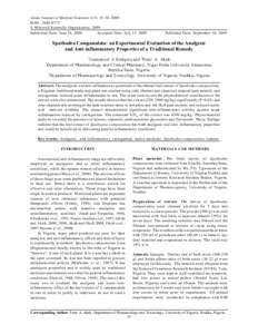 Asian Journal of Medical Sciences 1(2): 35-38, 2009 ISSN:  © M axwell Scientific Organization, 2009 Submitted Date: June 26, 2009 Accepted Date: July 15, 2009