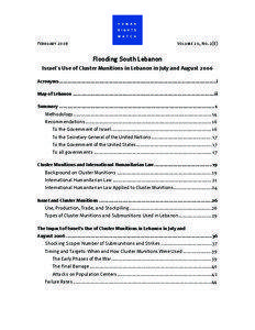 Submunitions / Lebanon War / Laws of war / International relations / Ammunition / United Nations Interim Force in Lebanon / Mines Advisory Group / Hezbollah / Convention on Cluster Munitions / Mine warfare / Israeli–Lebanese conflict / Cluster munition