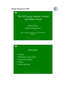 Energy Management[removed]The NZ Energy Market- Current and Future Trends Richard Green Business Engagement