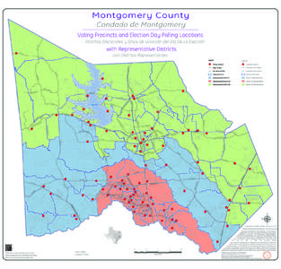 Montgomery County Condado de Montgomery Voting Precincts and Election Day Polling Locations  Distritos Electorales y Sitios de Votación del Día De La Elección