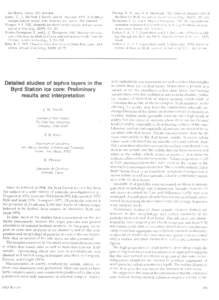 Ice Sheets. Nature, 235, Lorius, C., L. Merlivat, J. Jouzel, and M. PourchetA 30,000 yr isotope climatic record from Antarctic ice. Nature, 280, Morgan, VAntarctic ice sheet surface o