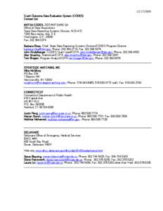 Microsoft Word - CODES Contact List[removed]doc
