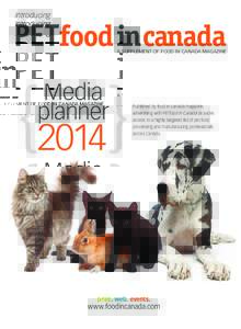 Introducing  PET A SUPPLEMENT OF FOOD IN CANADA MAGAZINE