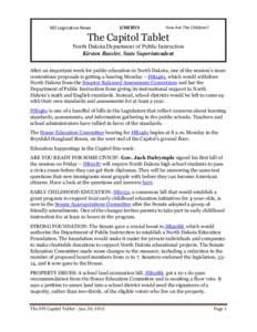 North Dakota Department of Public Instruction / Jack Dalrymple / North Dakota / State governments of the United States / United States Senate Committee on Appropriations