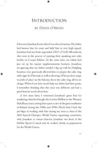 Introduction by Denis O’Brien I first met Jonathan Irwin when I was about fourteen. My father  had known him for years and held him in very high regard.