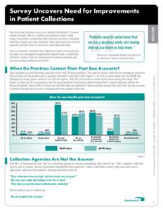 How does your practice stack up in patient collections? A recent survey of nearly 300 U.S. healthcare practices asked a wide range of questions concerning their past due accounts, including how they contact past due acco