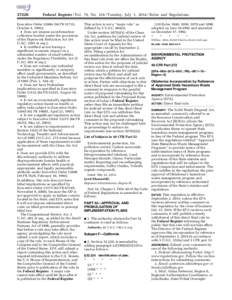 United States / First Amendment to the United States Constitution / Public administration / Resource Conservation and Recovery Act / Title 40 of the Code of Federal Regulations / Federal Register / Clean Air Act / Hazardous waste in the United States / Solid waste policy in the United States / United States Environmental Protection Agency / Environment / 94th United States Congress