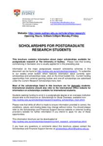 Academia / Scholarship / Postgraduate education / Doctor of Philosophy / Scholarships in Korea / John Monash Scholars / Education / Knowledge / Student financial aid