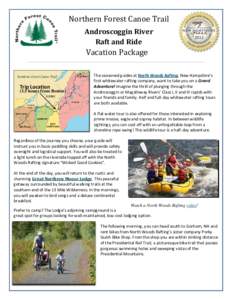 Northern Forest Canoe Trail Androscoggin River Raft and Ride Vacation Package