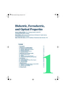 NE3rd 12.book Seite 33 Dienstag, 14. Februar[removed]:[removed]Dielectric, Ferroelectric, and Optical Properties Susanne Hoffmann-Eifert, Peter Grünberg Institute & JARA-FIT, Forschungszentrum Jülich, Germany