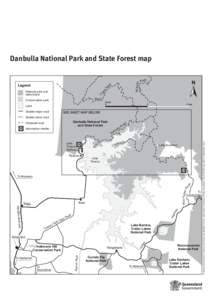 Danbullla national park and state forest locality map and Danbulla forest drive map