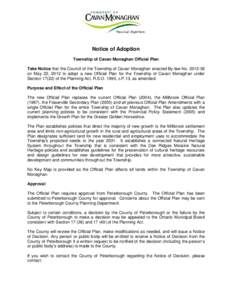 Microsoft Word - Notice of Adoption  _final_.doc