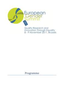 European Research Council / Science / Biology / Gender / Sociology