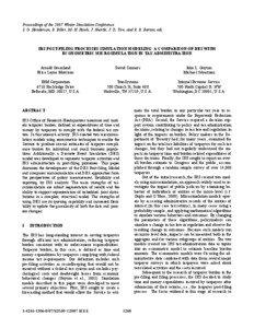 IRS POST-FILING PROCESSES SIMULATION MODELING: A COMPARISON OF DES WITH ECONOMETRIC MICROSIMULATION IN TAX ADMINISTRATION