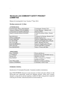 BROKEN HILL COMMUNITY SAFETY PRECINCT COMMITTEE