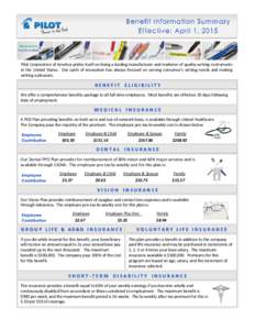 Pilot Corporation of America prides itself on being a leading manufacturer and marketer of quality writing instruments in the United States. Our spirit of innovation has always focused on serving consumer’s writing nee