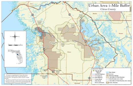 £ ¤ Levy Urban Area 1-Mile Buffer !