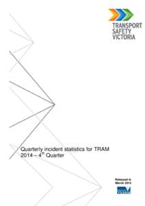 Microsoft Word - TSV Quarterly incident statistics - TRAM[removed]Q4[removed]doc