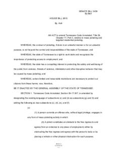 SENATE BILL 3439 By Bell HOUSE BILL 3815 By Holt  AN ACT to amend Tennessee Code Annotated, Title 39,