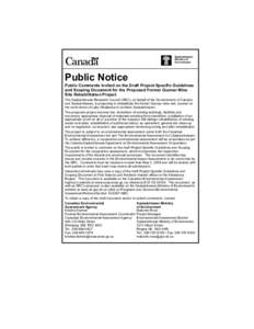 Technology assessment / Environment of Canada / Earth / Environmental impact assessment / Sustainable development / Canadian Environmental Assessment Act / Ministry of Environment / Canadian Environmental Assessment Agency / Saskatchewan Research Council / Environment / Impact assessment / Prediction