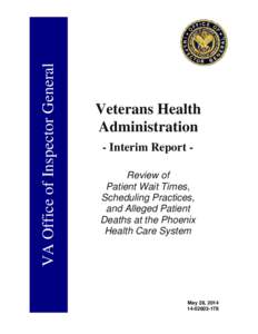 VA Office of Inspector General  Veterans Health Administration