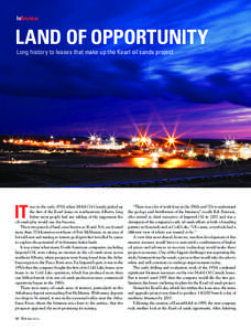 InReview  Land of opportunity Long history to leases that make up the Kearl oil sands project  It