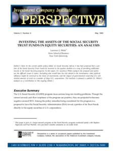 Investing the Assets of the Social Security Trust Fund in Equity Securities: An Analysis (Perspective, V2N4, May 1996)
