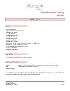 Microsoft Word - Monthly Meeting Minutes April 21, 2014